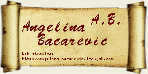 Angelina Bačarević vizit kartica